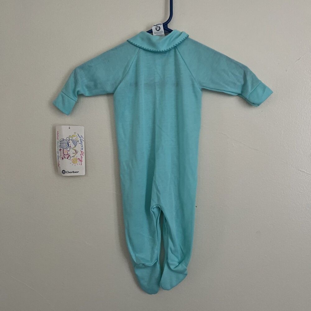 GERBER Vintage NWT Sleep N Play Flame Resistant Embroidered Clown Bodysuit- Lrg - Picture 8 of 9